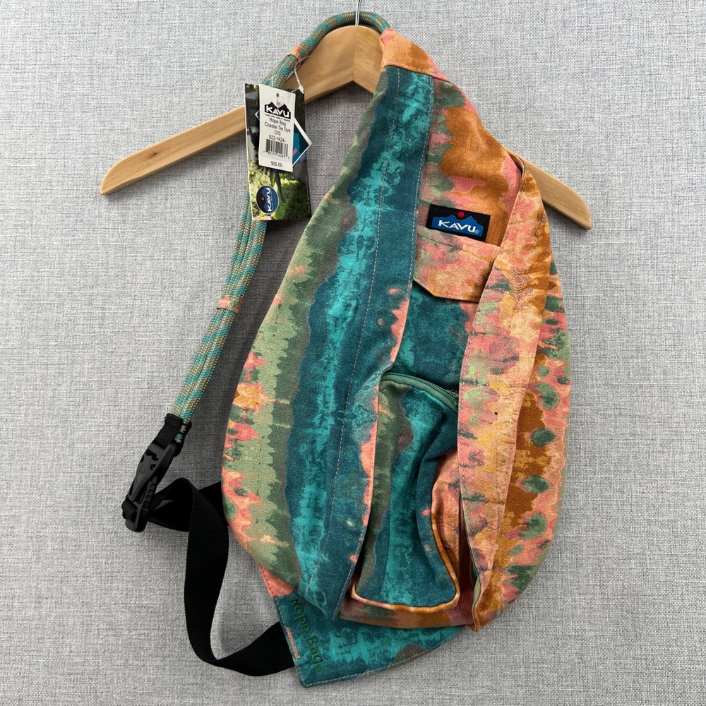 NEW Kavu Rope Sling Crossbody Bag Coastal Tie Dye Hiking Camping Backpack